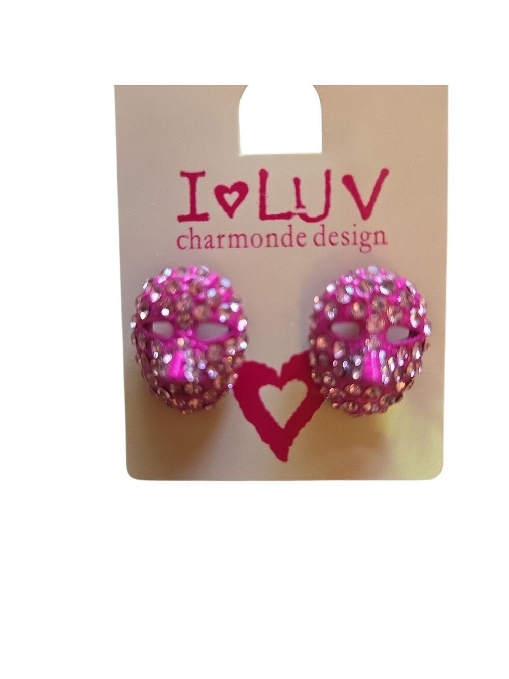 LUV Charmonde Pink Sparkling Earrings